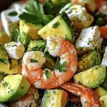 Salade fraîcheur crevettes avocat