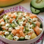 Salade fraîcheur melon concombre feta